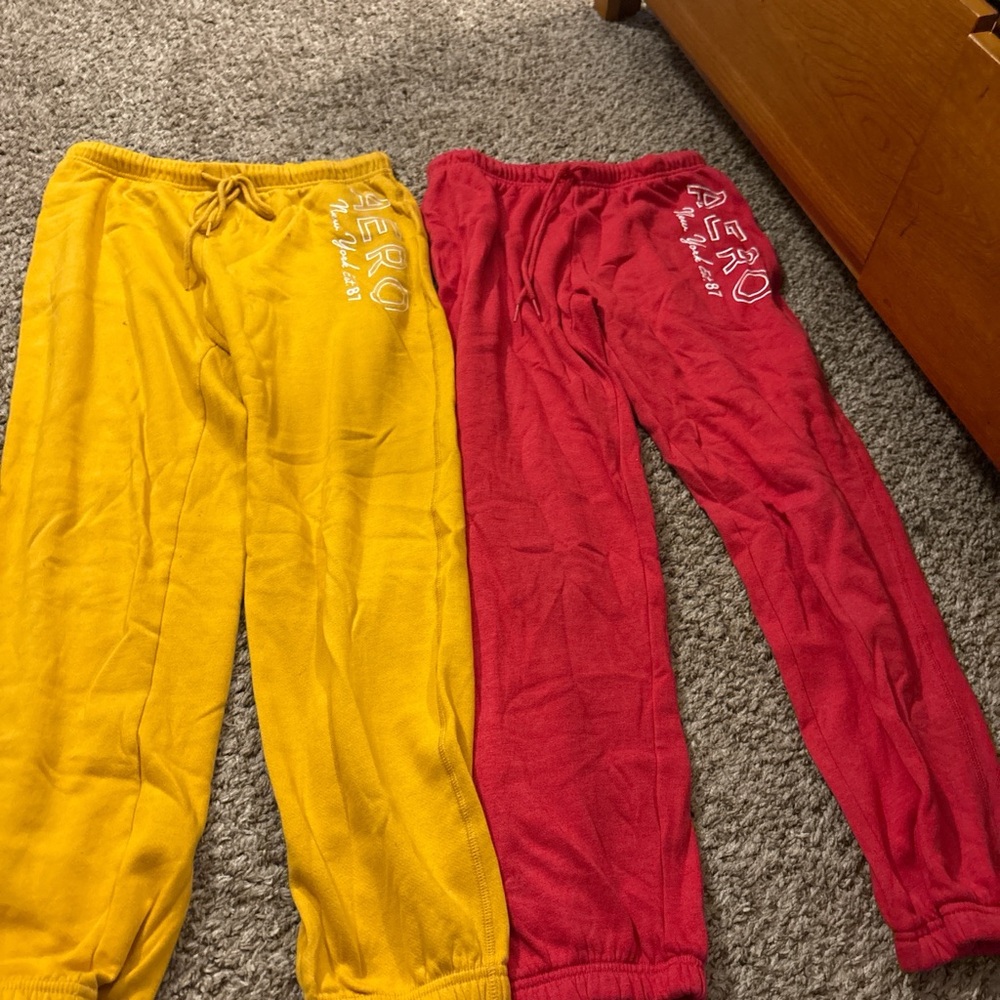 Aero Women's Jogger Pants - Red and Yellow